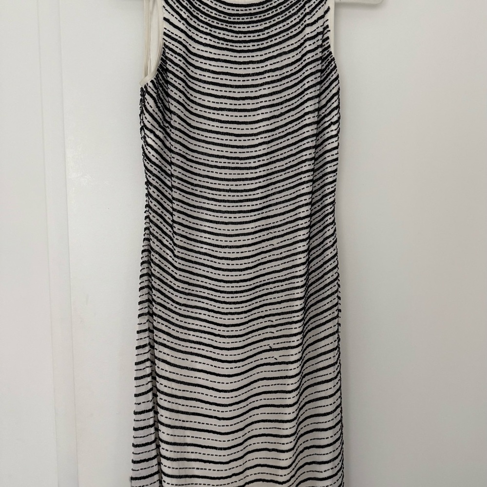 Aidan Mattox Black and White Cocktail Dress